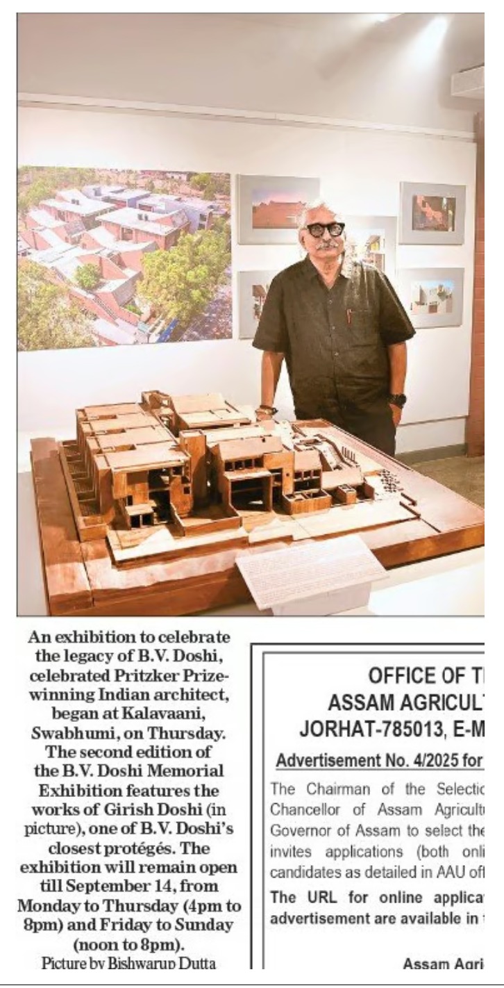 An exhibition to celebrate the legacy of B.V. Doshi - The Telegraph