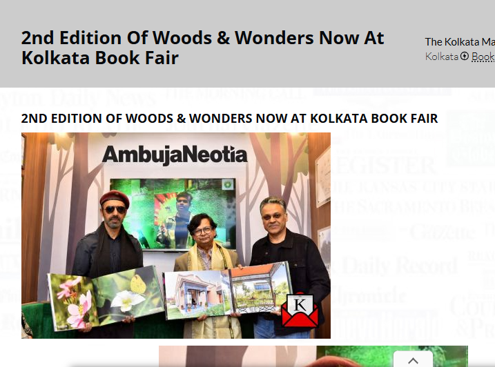 2nd Edition Of Woods & Wonders Now At Kolkata Book Fair : The Kolkata Mail