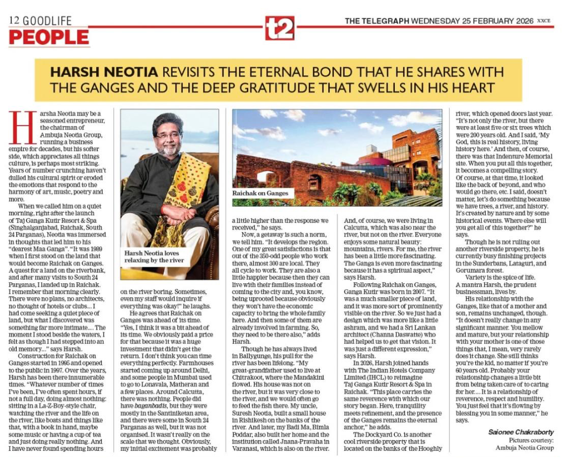 Harsh Neotia revisits the eternal bond that he shares with the Ganges and the deep gratitude that swells in his heart - T2